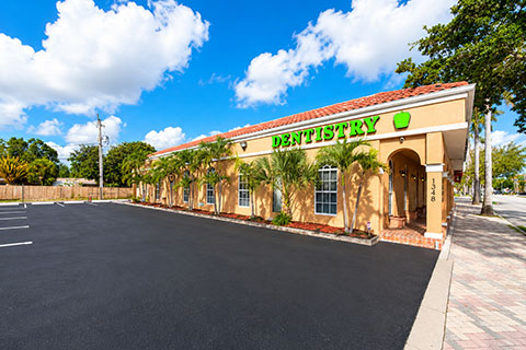 front of office